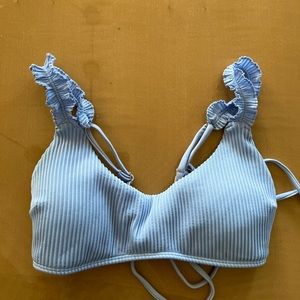 Hollister light blue bikini scoop top
